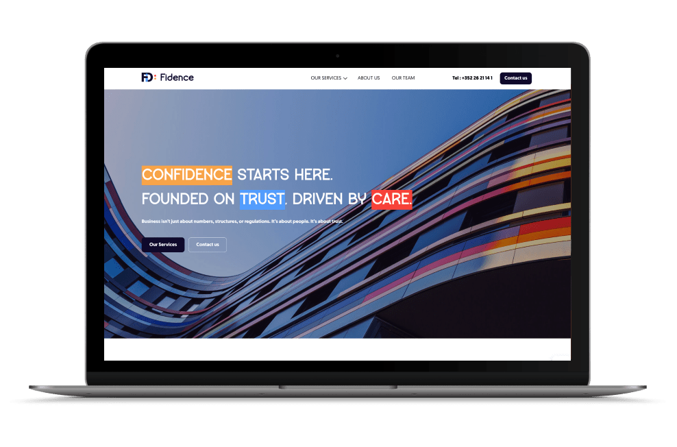 homepage fidence web site
